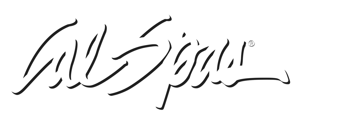 Calspas White logo hot tubs spas for sale Mount Prospect